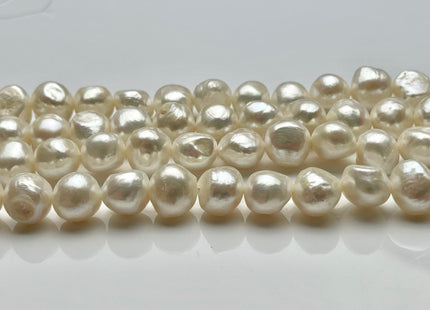 11-12 mm AA Natural White Freshwater Nugget Pearls, Genuine Natural White Irregular Shape Freshwater Pearls #1285