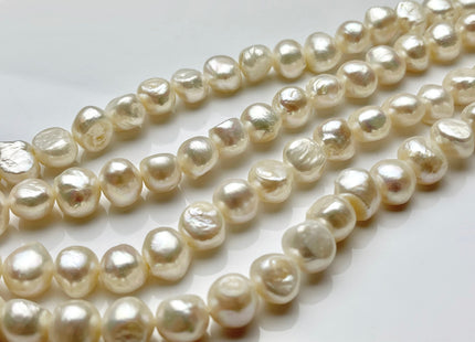 11-12 mm AA Natural White Freshwater Nugget Pearls, Genuine Natural White Irregular Shape Freshwater Pearls #1285