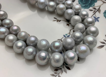 10-13 mm Silver Gray Baroque Freshwater Pearl Beads Cultured Baroque Edison Pearls Silver Gray Color Edison Pearls #310