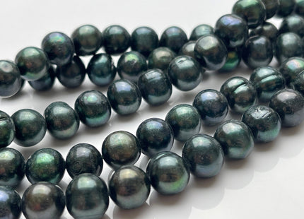 11-12 mm B Grade Sacramento Blue Green Mixed Freshwater Potato Pearls Genuine High Luster Sacramento Freshwater Potato Pearls #1274