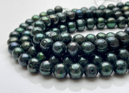11-12 mm B Grade Sacramento Blue Green Mixed Freshwater Potato Pearls Genuine High Luster Sacramento Freshwater Potato Pearls #1274