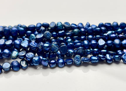 5 mm Royal Blue Color Potato Nugget Freshwater Pearl Beads Genuine Freshwater Pearls Tiny Blue Nugget Seed Pearl Beads  #P1865