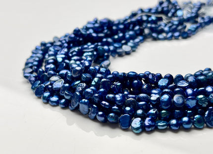 5 mm Royal Blue Color Potato Nugget Freshwater Pearl Beads Genuine Freshwater Pearls Tiny Blue Nugget Seed Pearl Beads  #P1865