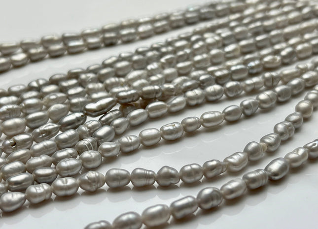 4x6 mm Gray Color Keshi Nugget Freshwater Pearl Beads Very Rare Genuine Freshwater Tiny Keshi Rice Nugget Pearls #P1869