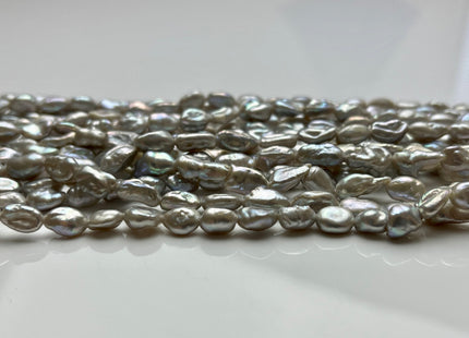 5-6x7-9 mm AAA Gray Color Keshi Nugget Freshwater Pearl Beads Very Rare Genuine Freshwater High Luster Tiny Keshi Rice Nugget Pearls #P1898