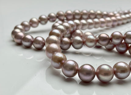 10-11.5mm AAAAA Very Rare Natural Dark Mauve Pink Freshwater Round Edison Pearl Bead High Luster Genuine Purple Edison Pearl 38 Beads #P1892