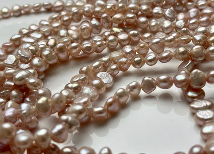 5-6 mm AA Freshwater Pearl Nugget Freshwater Pearl Beads Genuine Natural Pink High Luster Potato Nugget Pearls 70 Beads #P1905