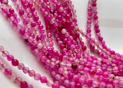 4 mm Faceted Round Multi Pink Agate Gemstone Beads Genuine Agate Gemstone Loose Beads 14 Inches Strand #2743