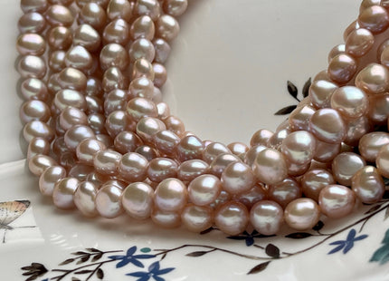 8-11 mm AAAA High Quality Potato Nugget Freshwater Pearl Beads Natural Pink High Luster And Smooth Genuine Freshwater Pearls 54 Beads #P1910
