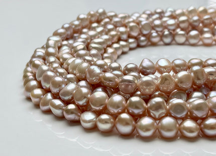8-11 mm AAAA High Quality Potato Nugget Freshwater Pearl Beads Natural Pink High Luster And Smooth Genuine Freshwater Pearls 54 Beads #P1910