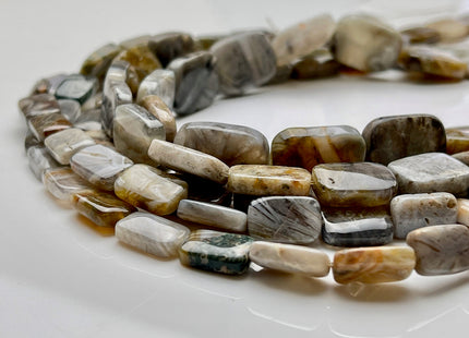 8x12mm 10x14mm 13x18mm Brown Gray Color Desert Jasper Flat Square Rectangular Shape Genuine Natural Desert Jasper Gemstone Loose Beads #3864