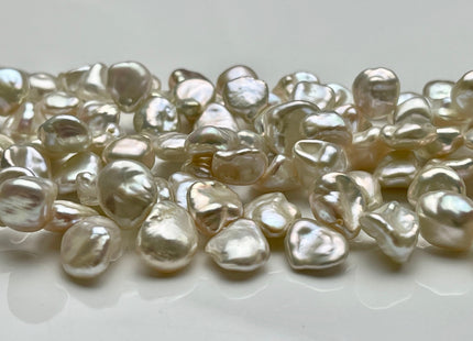 8-9x10-11 mm AAAA Natural White Keshi Freshwater Pearls Top Drilled Keshi Pearl Beads High Luster W/Slightly Pink Genuine Keshi Pearl #1036