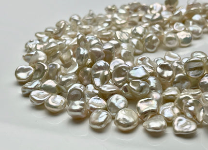 8-9x10-11 mm AAAA Natural White Keshi Freshwater Pearls Top Drilled Keshi Pearl Beads High Luster W/Slightly Pink Genuine Keshi Pearl #1036