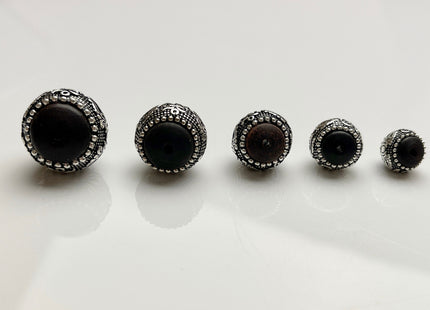 One Piece 10mm 12mm 14mm 16mm 18mm 925 Sterling Silver Tibetan Style Silver Spacer W/Sandal Wood Sterling Silver Bali Antique Beads #4221