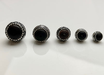 One Piece 10mm 12mm 14mm 16mm 18mm 925 Sterling Silver Tibetan Style Silver Spacer W/Sandal Wood Sterling Silver Bali Antique Beads #4221