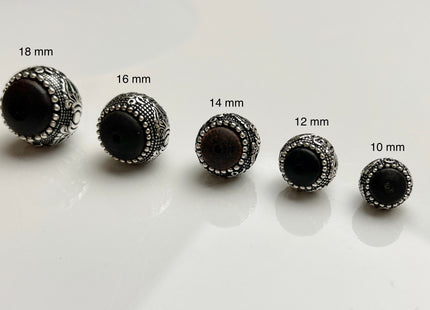 One Piece 10mm 12mm 14mm 16mm 18mm 925 Sterling Silver Tibetan Style Silver Spacer W/Sandal Wood Sterling Silver Bali Antique Beads #4221
