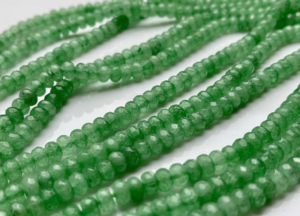 BEST DEAL 4x6 mm Faceted Rondelle Aventurine Green Color Agate Gemstone Beads Genuine Agate Gemstone Loose Beads 15 Inches Strand #3834