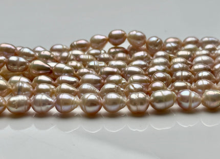 7x8-9 mm Natural Pink Baroque Freshwater Pearl Beads Genuine Soft Pink Color Baroque Freshwater Pearls 46-47 Pieces #P1853