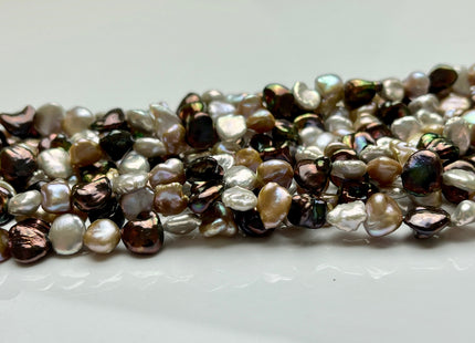 7x9 mm AAA Natural Seaweed Pink Gray Brown Color Keshi Nugget Freshwater Pearl Beads Genuine Keshi Nugget Freshwater Pearls #P1850