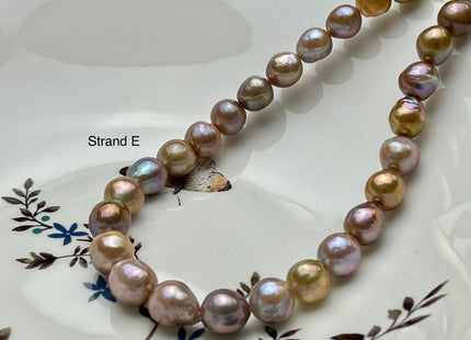 9-11 mm AAAAA Very Rare Dark Mauve Pink Baroque Edison Pearl Genuine Top Quality Natural Edison Pearl With Iridescent Color #P1863