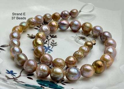 9-11 mm AAAAA Very Rare Dark Mauve Pink Baroque Edison Pearl Genuine Top Quality Natural Edison Pearl With Iridescent Color #P1863