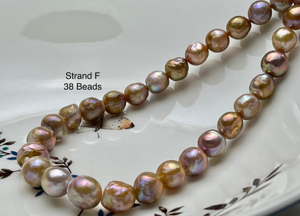 9-11 mm AAAAA Very Rare Dark Mauve Pink Baroque Edison Pearl Genuine Top Quality Natural Edison Pearl With Iridescent Color #P1863
