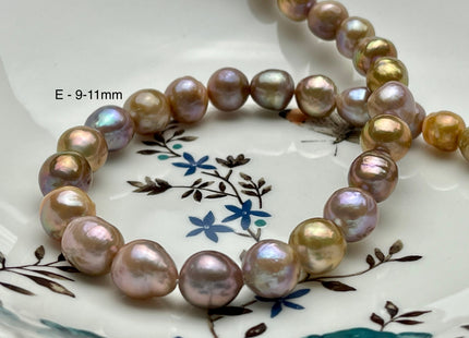 9-11 mm AAAAA Very Rare Dark Mauve Pink Baroque Edison Pearl Genuine Top Quality Natural Edison Pearl With Iridescent Color #P1863
