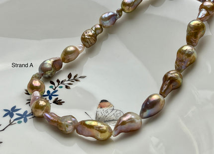 8-10x19-22 mm AAAA Very Rare Mauve Pink Baroque Edison Pearl Genuine Natural High Luster Tear Drop Edison Pearl With Iridescent Color #P1942