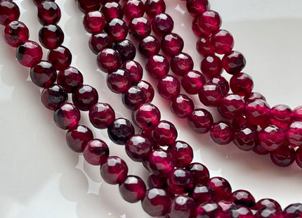 6 mm Faceted Round Dark Purple Mahogany Color Agate Gemstone Beads Genuine Agate Gemstone Loose Beads 14 Inches Strand #3893