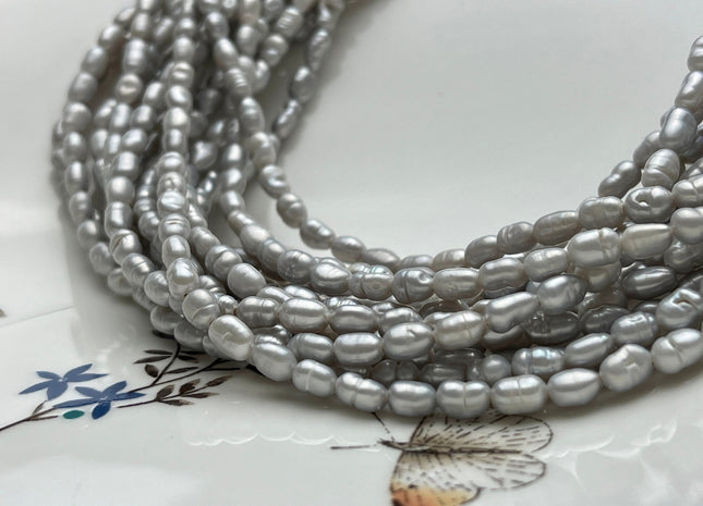 4x6 mm Gray Color Keshi Nugget Freshwater Pearl Beads Very Rare Genuine Freshwater Tiny Keshi Rice Nugget Pearls #P1869