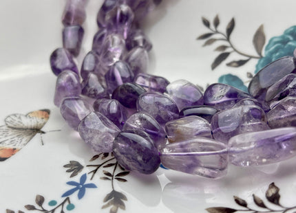 11-14x14-18 mm Natural Purple Color Amethyst Gemstone Irregular Nugget Beads Genuine Purple Amethyst Irregular Nugget Gemstone Beads #3852
