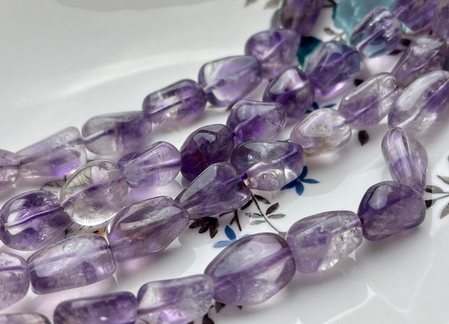 11-14x14-18 mm Natural Purple Color Amethyst Gemstone Irregular Nugget Beads Genuine Purple Amethyst Irregular Nugget Gemstone Beads #3852