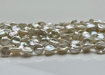 7-8x8-9 mm AAA High Luster Natural White Keshi Freshwater Pearls Genuine High Luster Natural White Color Keshi Pearl Beads #P1860