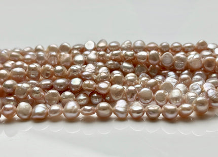 5-6 mm AA Freshwater Pearl Nugget Freshwater Pearl Beads Genuine Natural Pink High Luster Potato Nugget Pearls 70 Beads #P1905