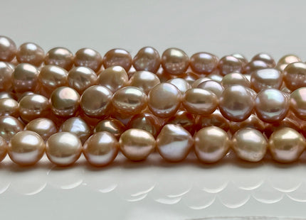 8-11 mm AAAA High Quality Potato Nugget Freshwater Pearl Beads Natural Pink High Luster And Smooth Genuine Freshwater Pearls 54 Beads #P1910