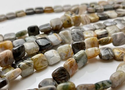 10x10 mm Brown Gray Color Desert Jasper Flat Square Shape Genuine Natural Desert Jasper Gemstone Loose Beads #3863