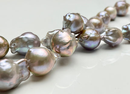 One-Of-A-Kind 18x23-20x28 mm AAA Very Rare HUGE Baroque Freshwater Pearl Bead Genuine Natural Seaweed Mauve Pink Baroque Pearls #P1921