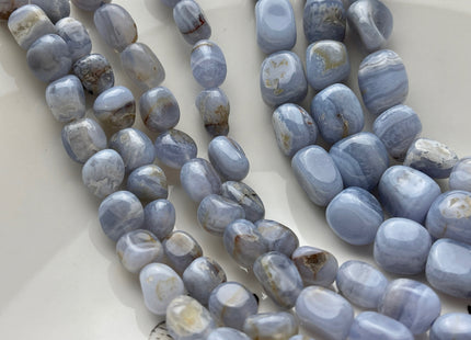 7-8x8-10mm Or 8-11x11-12mm Natural Blue Lace Agate Gemstone Nugget Beads Genuine Light Sky Blue Color Lace Agate Nugget Gemstone Beads #3879
