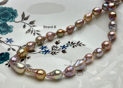 8-10x19-22 mm AAAA Very Rare Mauve Pink Baroque Edison Pearl Genuine Natural High Luster Tear Drop Edison Pearl With Iridescent Color #P1942