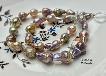 8-10x19-22 mm AAAA Very Rare Mauve Pink Baroque Edison Pearl Genuine Natural High Luster Tear Drop Edison Pearl With Iridescent Color #P1942