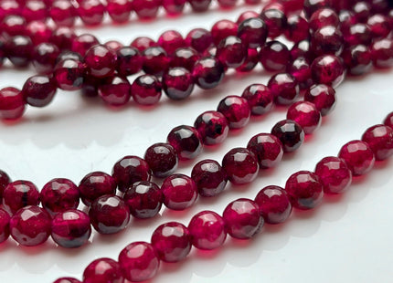 6 mm Faceted Round Dark Purple Mahogany Color Agate Gemstone Beads Genuine Agate Gemstone Loose Beads 14 Inches Strand #3893