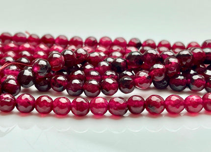 6 mm Faceted Round Dark Purple Mahogany Color Agate Gemstone Beads Genuine Agate Gemstone Loose Beads 14 Inches Strand #3893