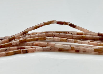2x4 mm Tube Shape Natural Aventurine Gemstone Beads Genuine Purple Pink Aventurine Gemstones Loose Spacer Beads 15.5 Inches Strand #3897
