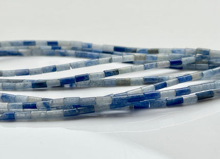 2x5 mm Tube Shape Natural Aventurine Gemstone Beads Genuine Multi Blue Aventurine Gemstones Loose Spacer Beads 15.5 Inches Strand #3910