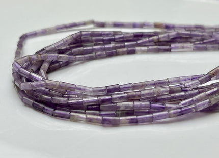 2x4 mm Tube Shape Rhodonite or Amethyst Gemstone Beads Genuine Pink or Purple Color Gemstones Loose Spacer Beads 15.5 Inches Strand #3943