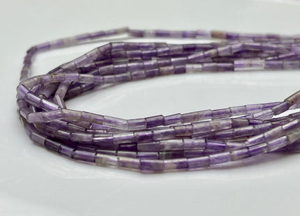 2x4 mm Tube Shape Rhodonite or Amethyst Gemstone Beads Genuine Pink or Purple Color Gemstones Loose Spacer Beads 15.5 Inches Strand #3943