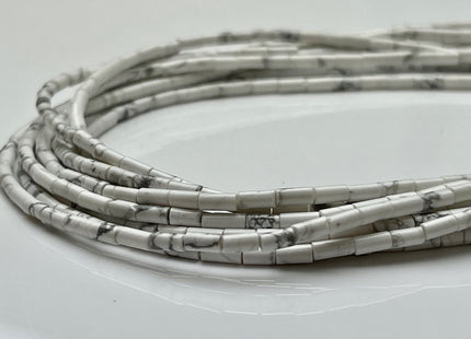 2x4 mm Tube Shape White or Africa Turquoise Gemstone Beads Genuine White Multi Green Gemstones Loose Spacer Beads 15.5 Inches Strand #3947