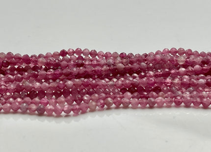 WHOLESALE 2.5-3 mm Natural Color Micro Faceted Round Pink Tourmaline Gemstone Beads Genuine Natural Pink Tourmaline Loose Beads #2364