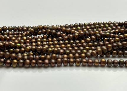 3.5-4 mm AA Chocolate Brown Tiny potato Freshwater Pearl Beads Genuine Dark Brown Small Potato Freshwater Pearls #P1973