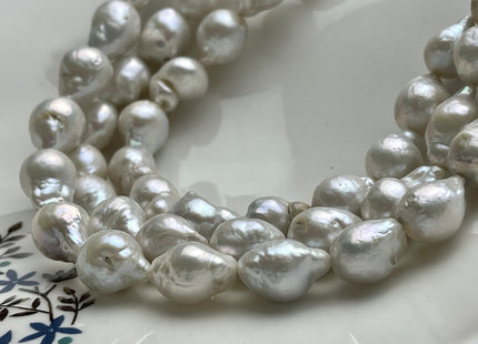 10x12-12x16 mm Natural White Teardrop Baroque Pearl Beads Genuine Freshwater Baroque Pearls Irregular Baroque Pearls B Grade #P1974